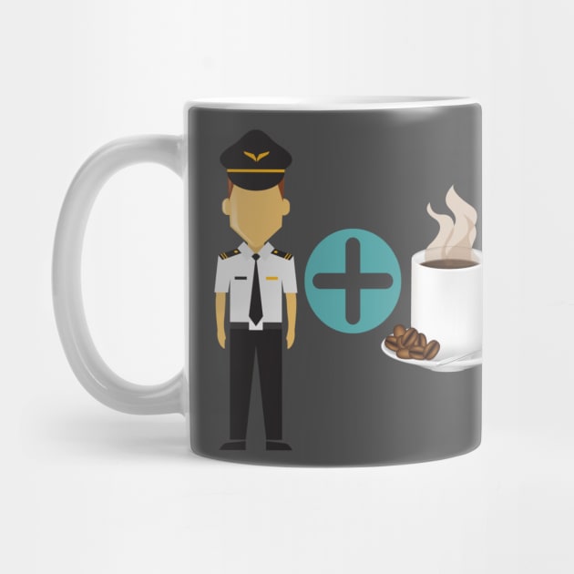 Pilot + Coffee = Flight by Bazzar Designs